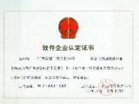 软件企业认证证书